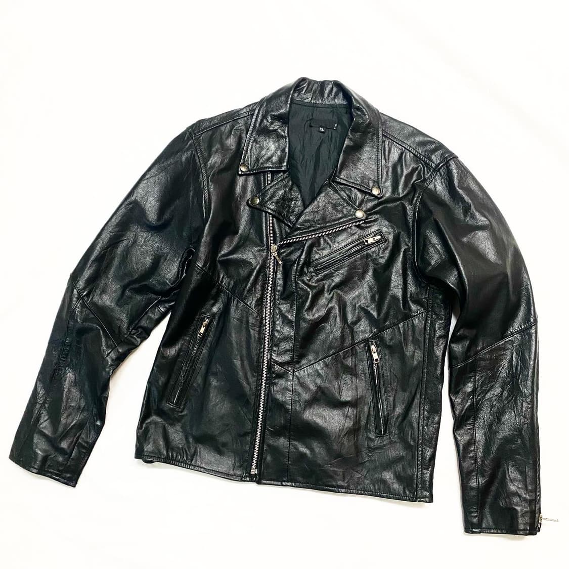 로쉘 - 소가죽 리프로덕트 라이더 자켓 상품이미지1