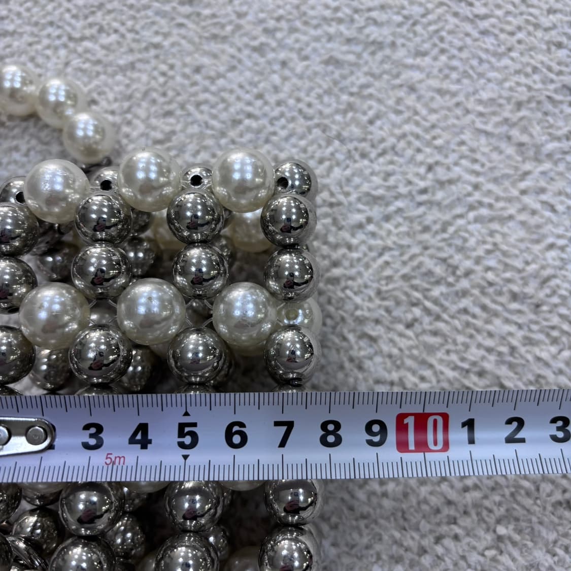 F 빈티지 진주 금속 구슬 미니백 0415E 상품이미지5