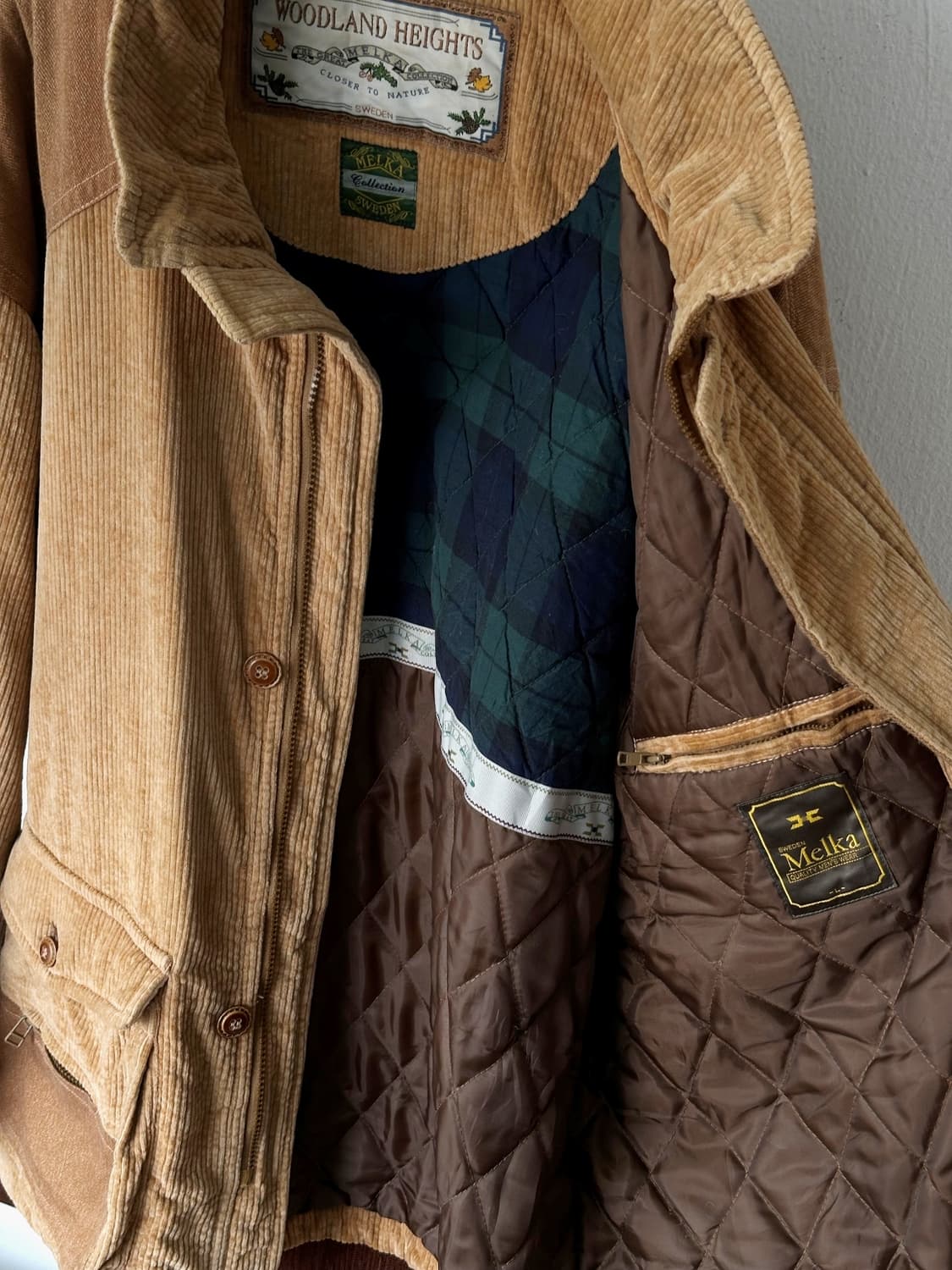 Cord fabric 2way collar utility mid coat 상품이미지3