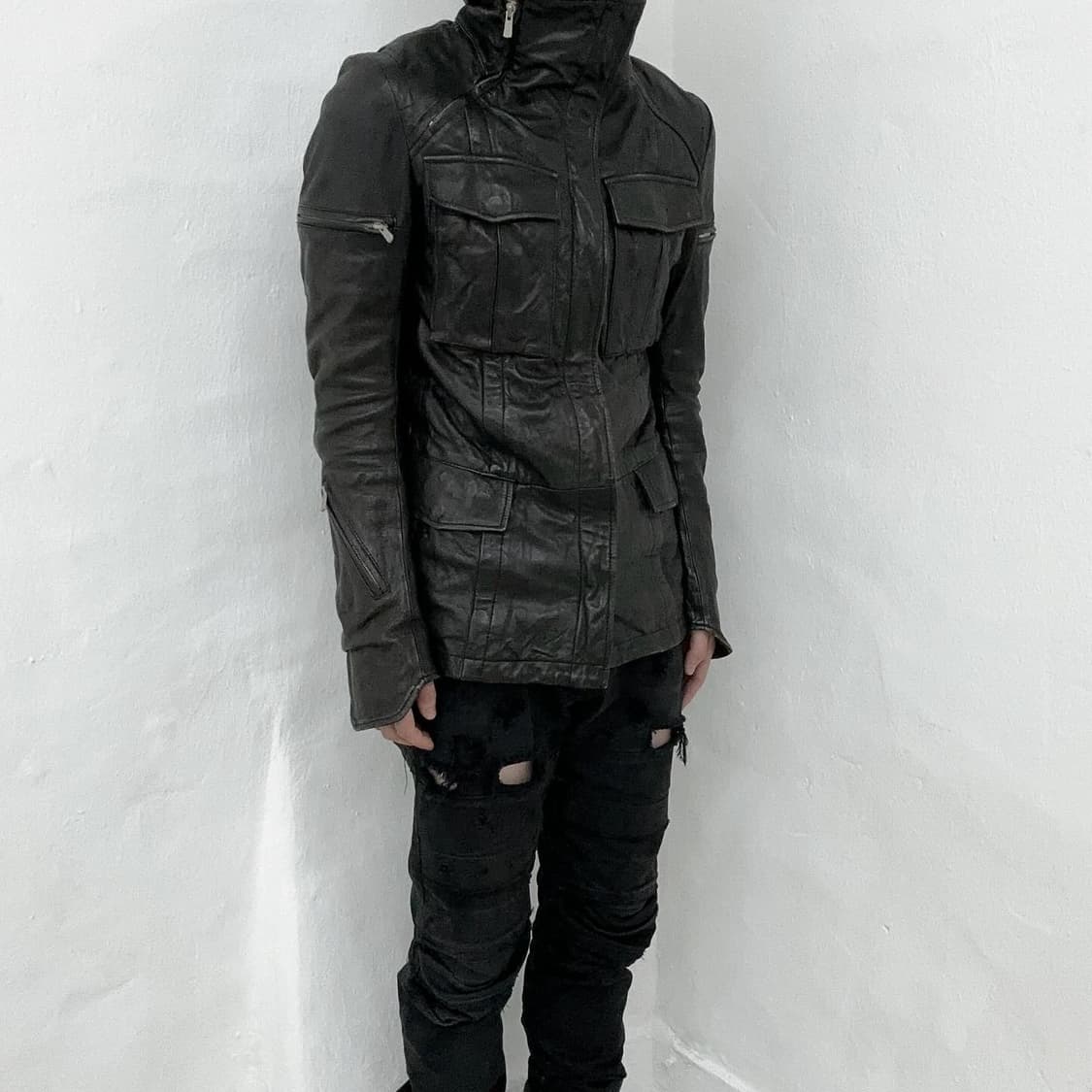 Bajra 00’s archive high neck leather 상품이미지8