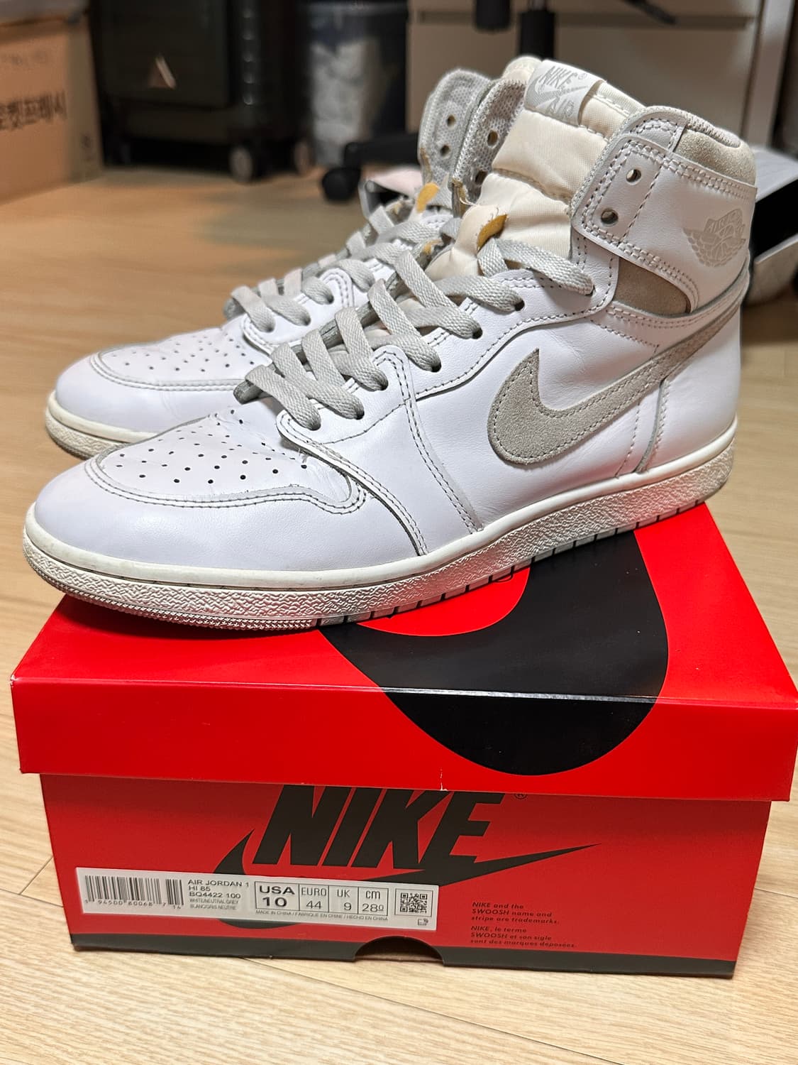 조던 1 하이 85 화이트 뉴트럴 그레이 280 상품이미지1