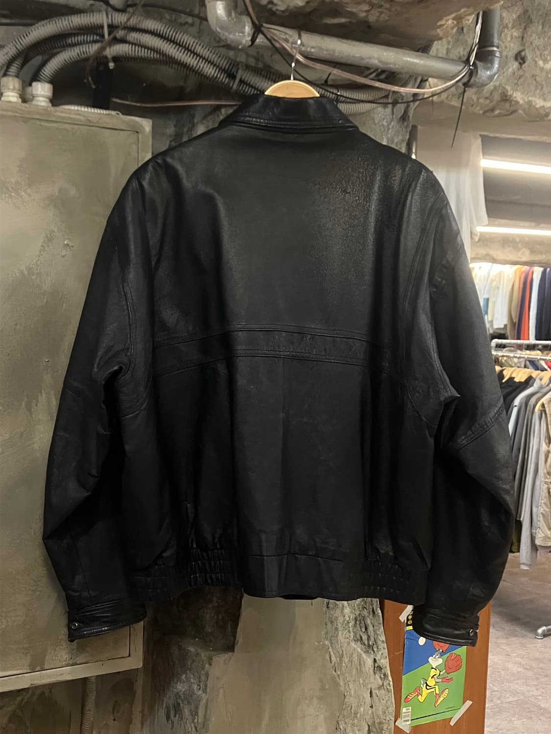 빈티지 가죽 자켓 블랙  #csz2291 상품이미지2