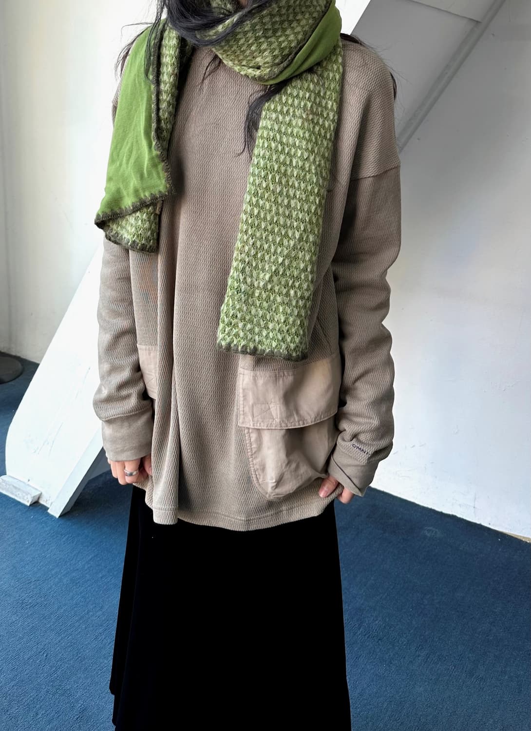 Double face knit design muffler 상품이미지7