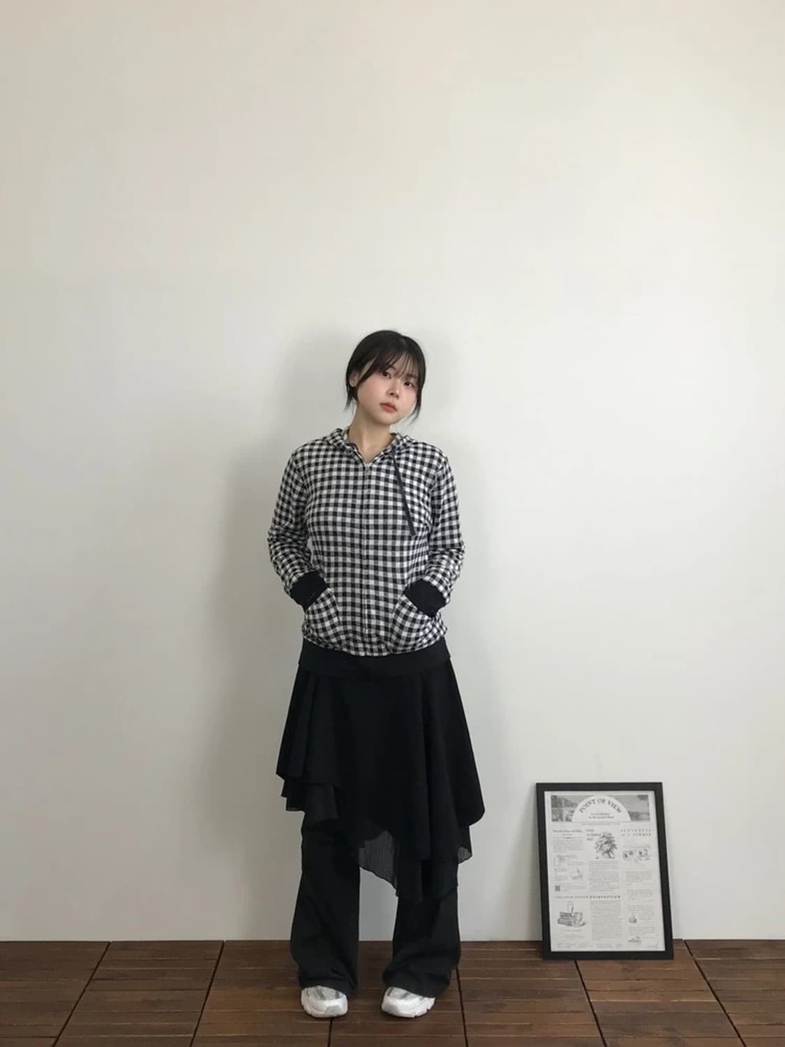 Theoria Check Pattern Zip Hoodie 상품이미지2