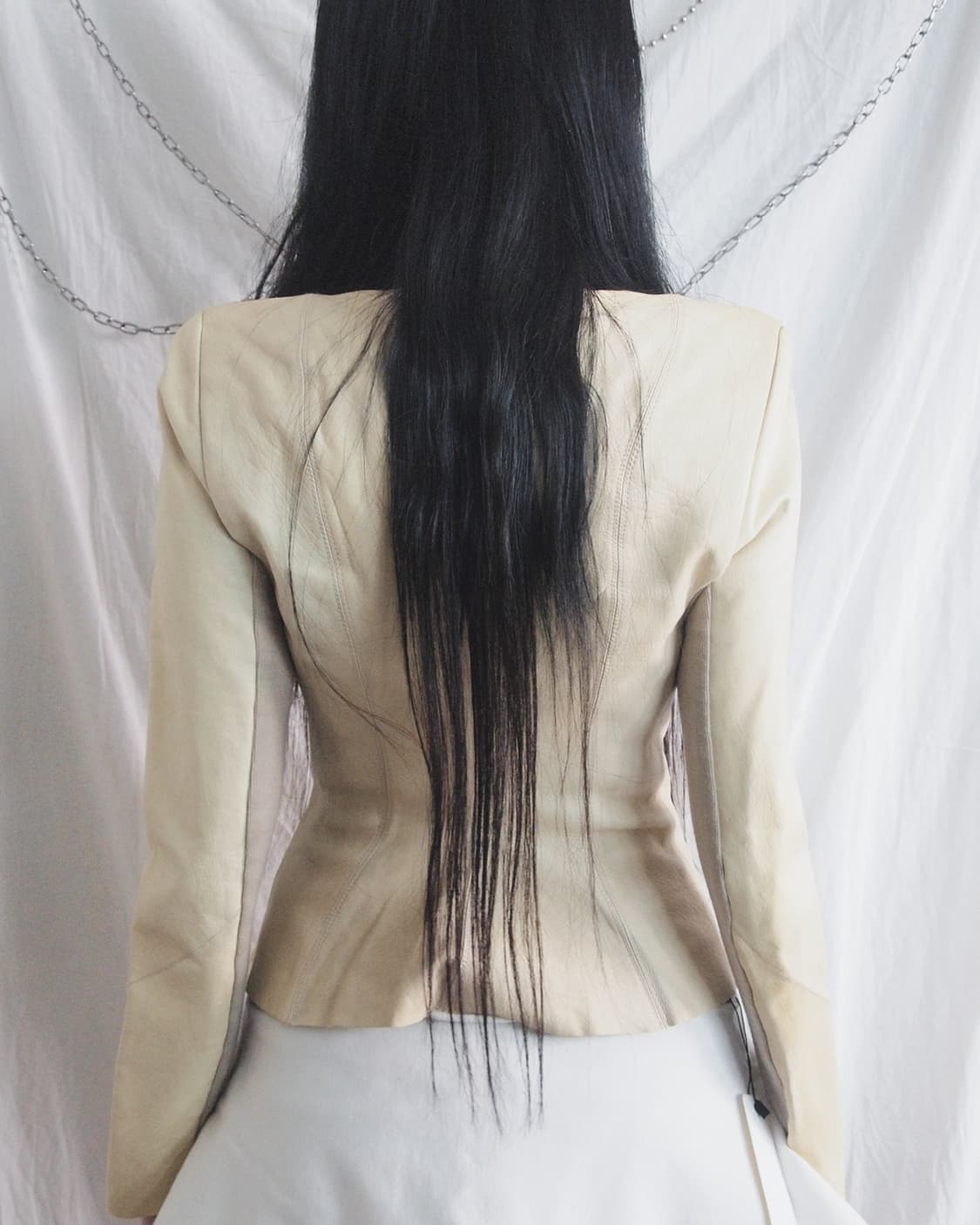 릭오웬스 olmar&mirta asymmetric 레더 블레이져 상품이미지3