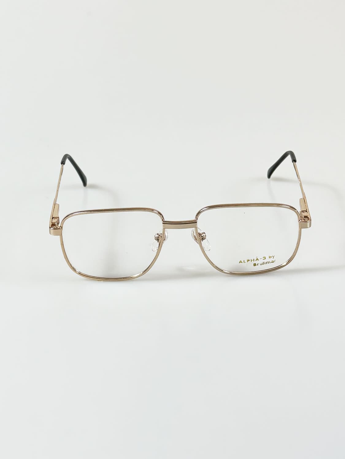 80s 유럽제 BRULIMAR 골드 클래식 스퀘어 빈티지 안경 상품이미지2