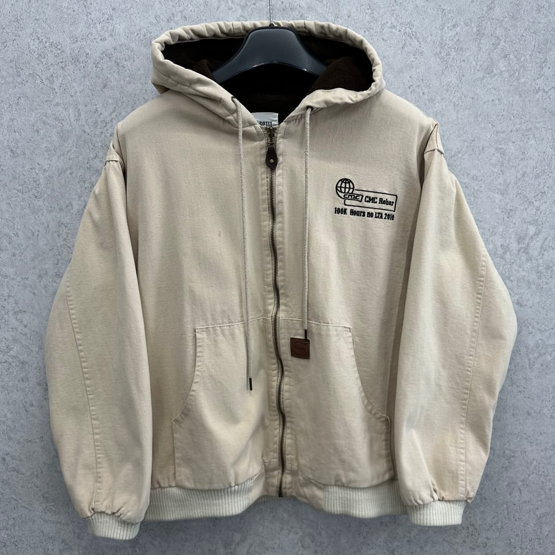 100 남자 루즈핏 칼하트맛 코튼 후드 점퍼 상품이미지1