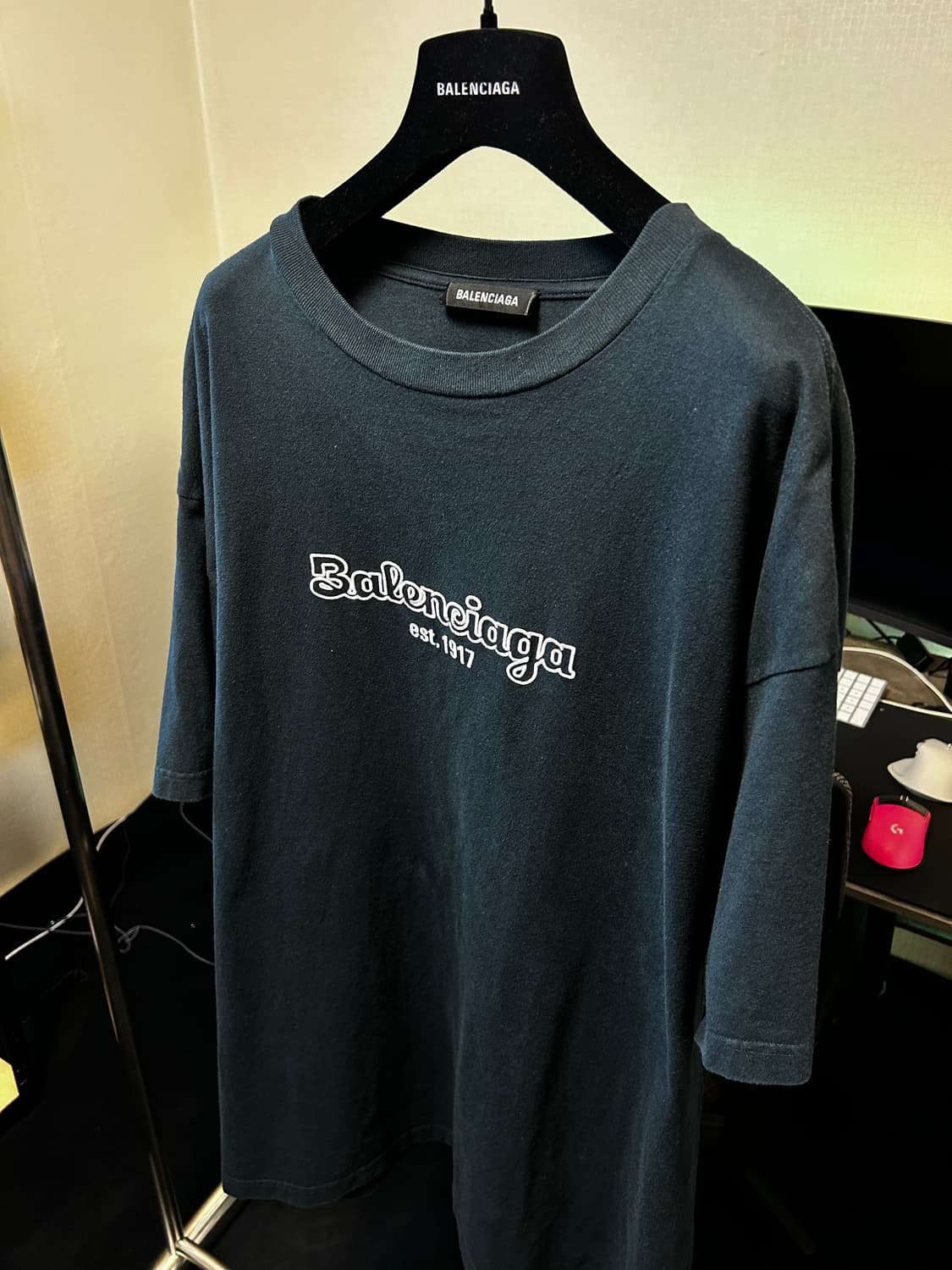 발렌시아가 자수 로고 티셔츠 상품이미지3