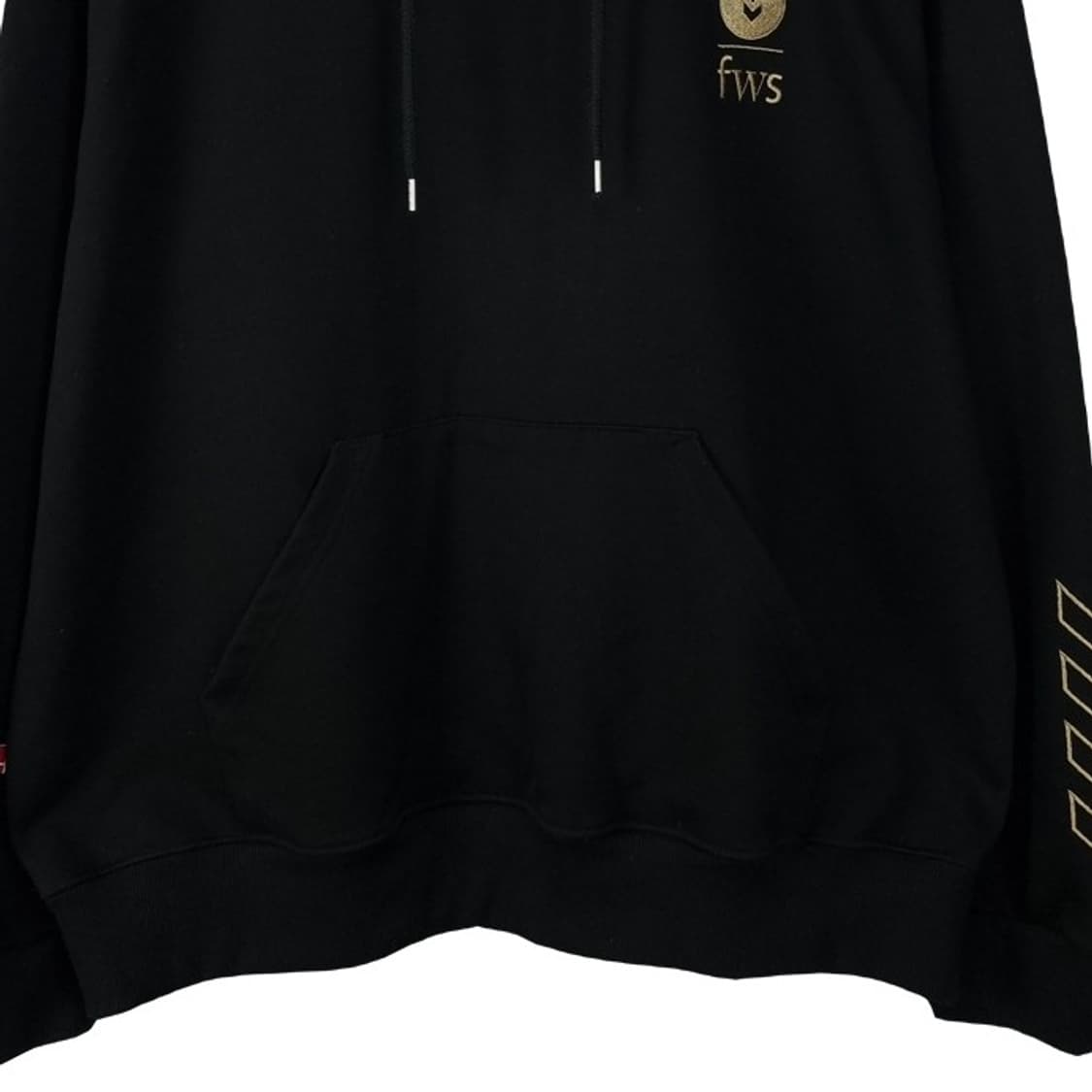 [험멜 X 프리즘웍스] 그래픽 프린팅 오버핏 후드티 블랙 M19748 상품이미지5