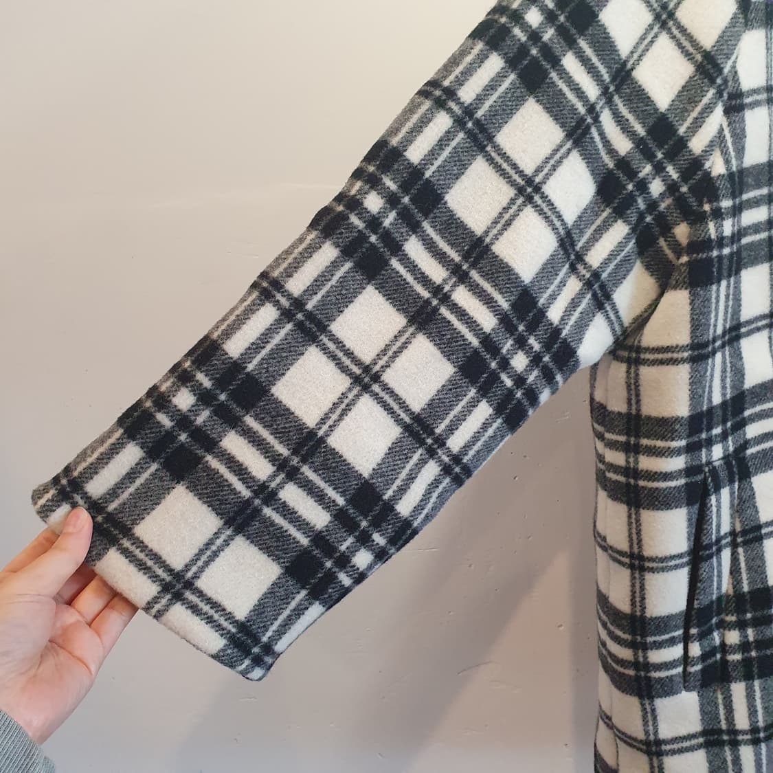 체크 더블 코트 RE RHEE 상품이미지2