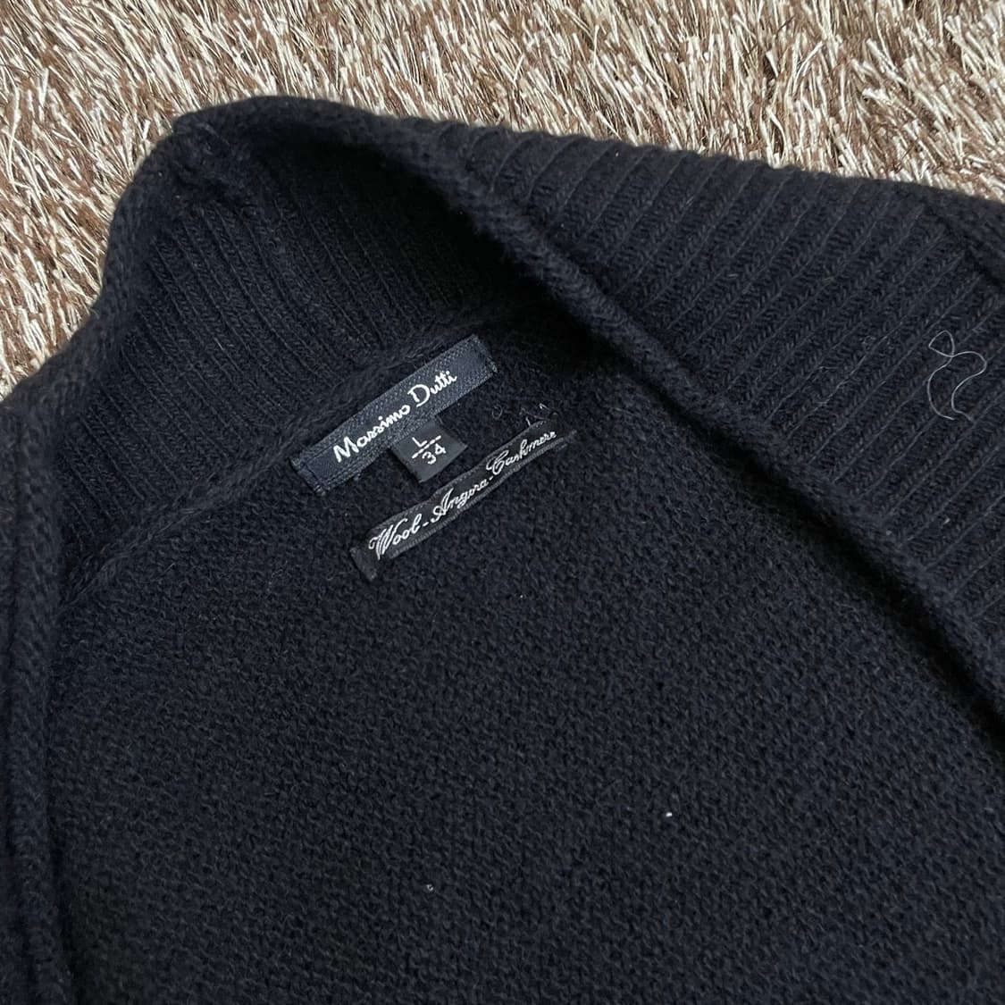 마시모두띠 Massimo Dutti 블랙 롱 드레이프 가디건 L 상품이미지3