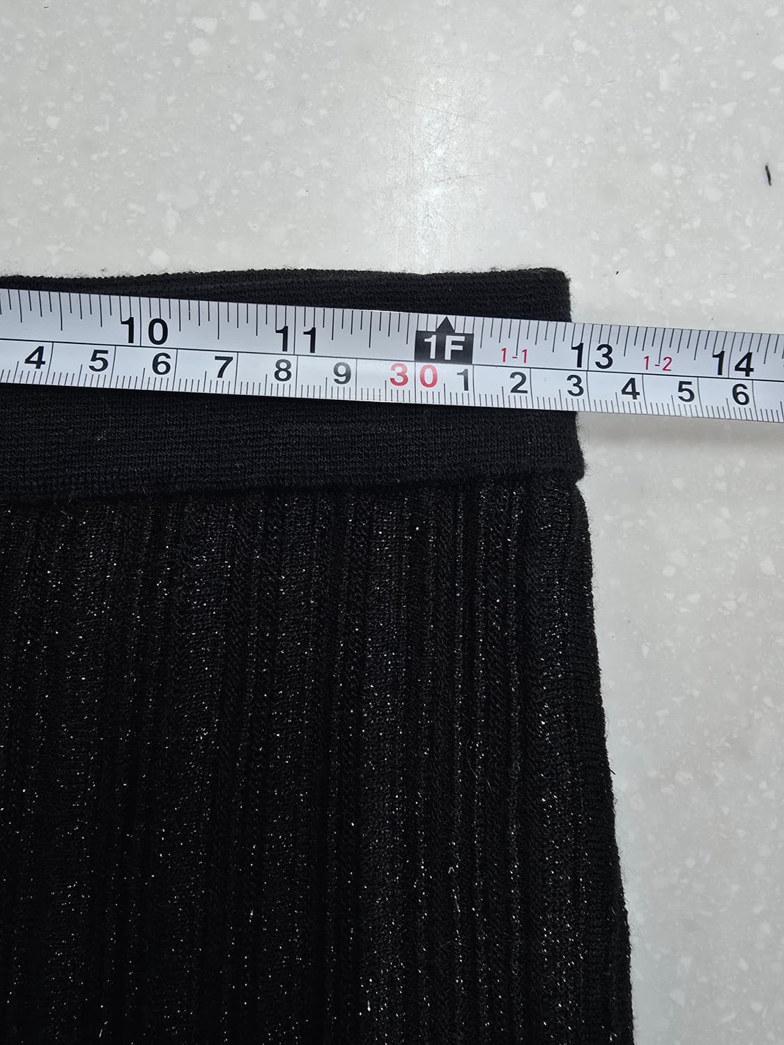 타임 블랙 플리츠 롱 스커트 언발란스 상품이미지7