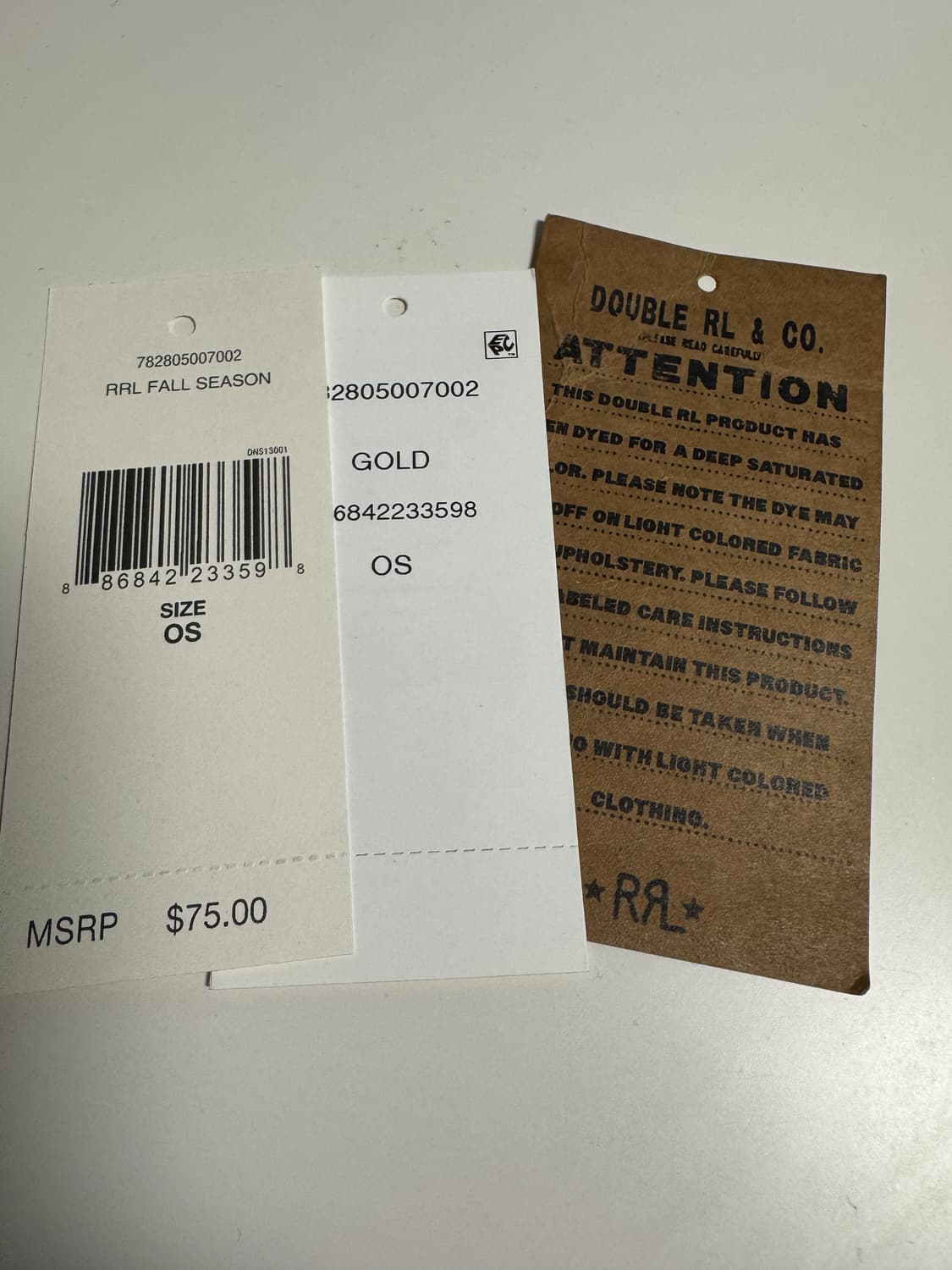 RRL 윙드 볼캡 골드 OS 상품이미지4