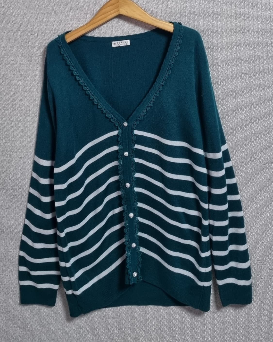 M ) 엑시즈팜 딥그린 니트 가디건 상품이미지1