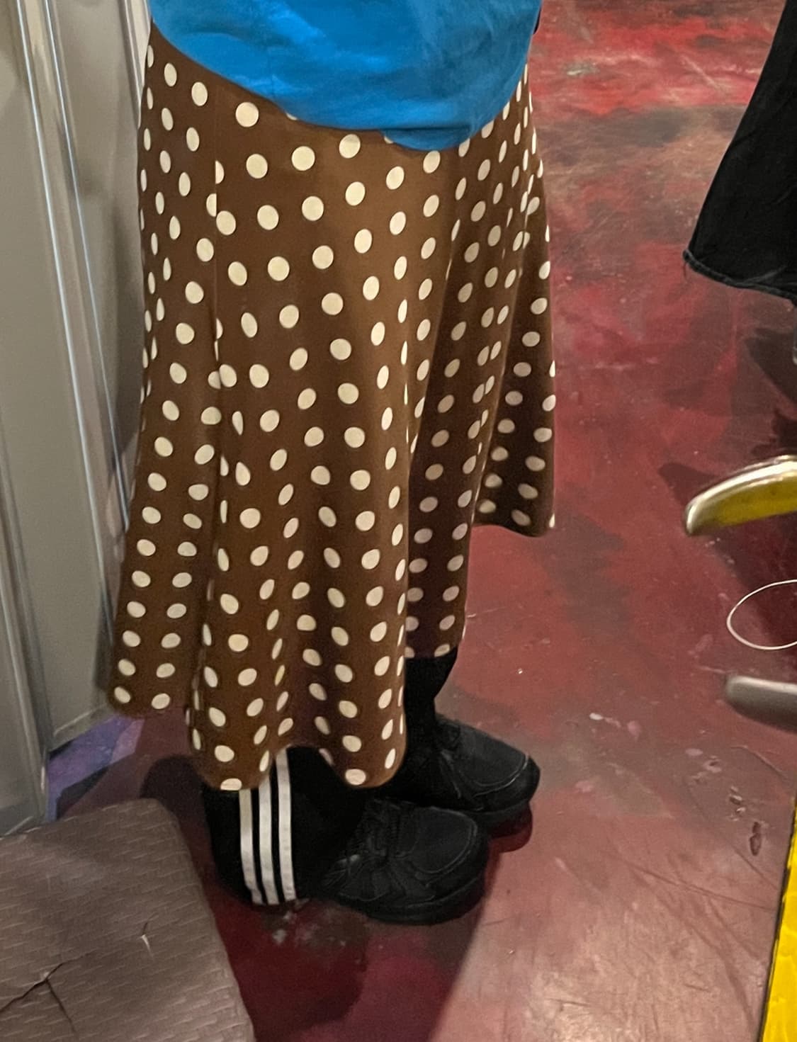 브라운 도트 스커트 M 상품이미지2