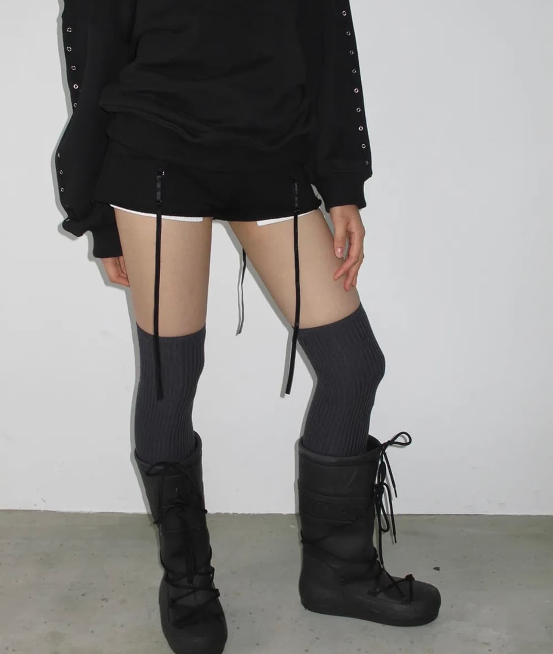 41pray 사일프레이 Layered Shorts 블랙 쇼츠 반바지 상품이미지4
