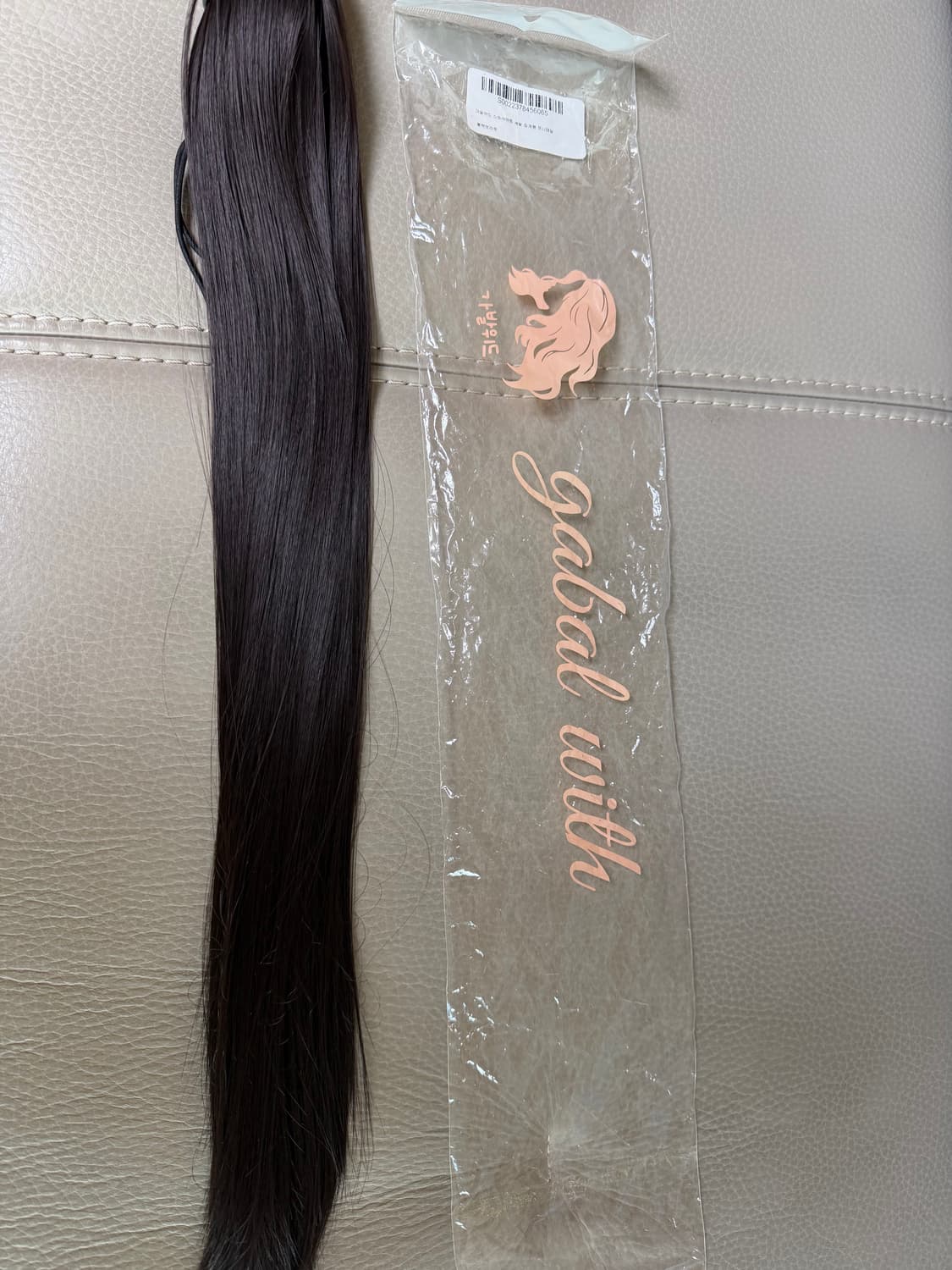 포니테일 가발 생머리 집게형 상품이미지1