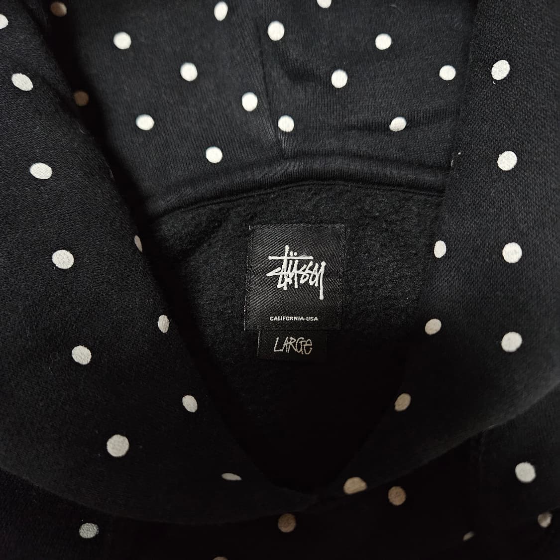 스투시 도트 후드티 블랙 L 상품이미지4