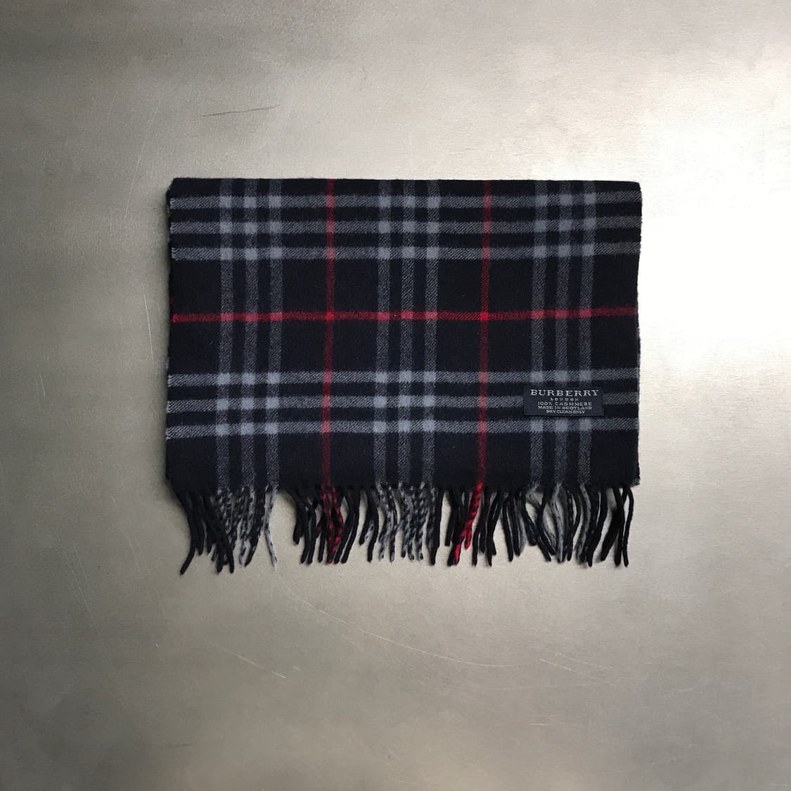 버버리 정품 캐시미어 머플러 네이비 상품이미지1