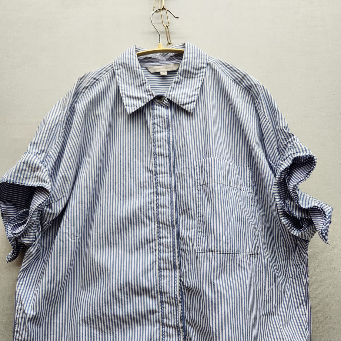 VOV 보브 원포켓 스트라이프 셔츠 반팔 블라우스 55(XL) 상품이미지2