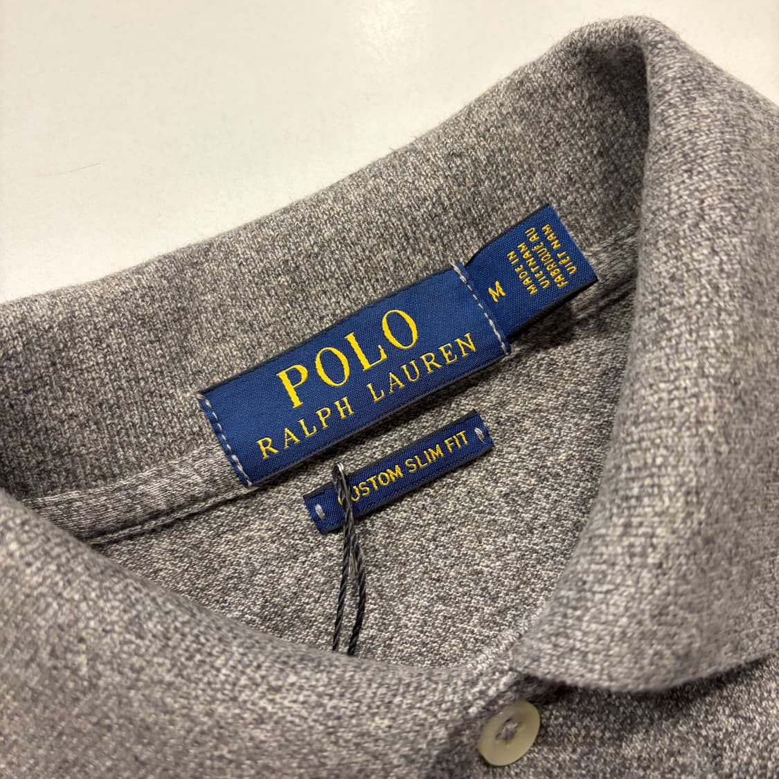 [M] 폴로 랄프로렌 커스텀 슬리핏 반팔 카라티 그레이 D762 상품이미지4