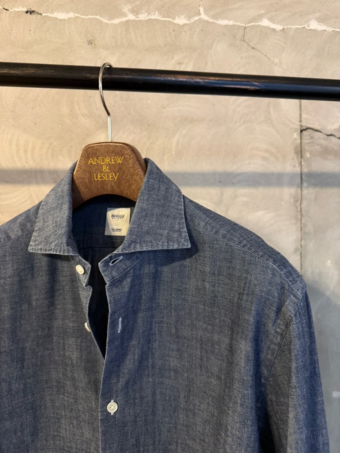 BOGGI 보기 샴브레이 셔츠 100 상품이미지6