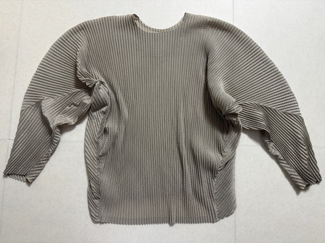 옴므플리세) 라이트 메쉬 오버사이즈 슬리브 티셔츠 3 상품이미지1