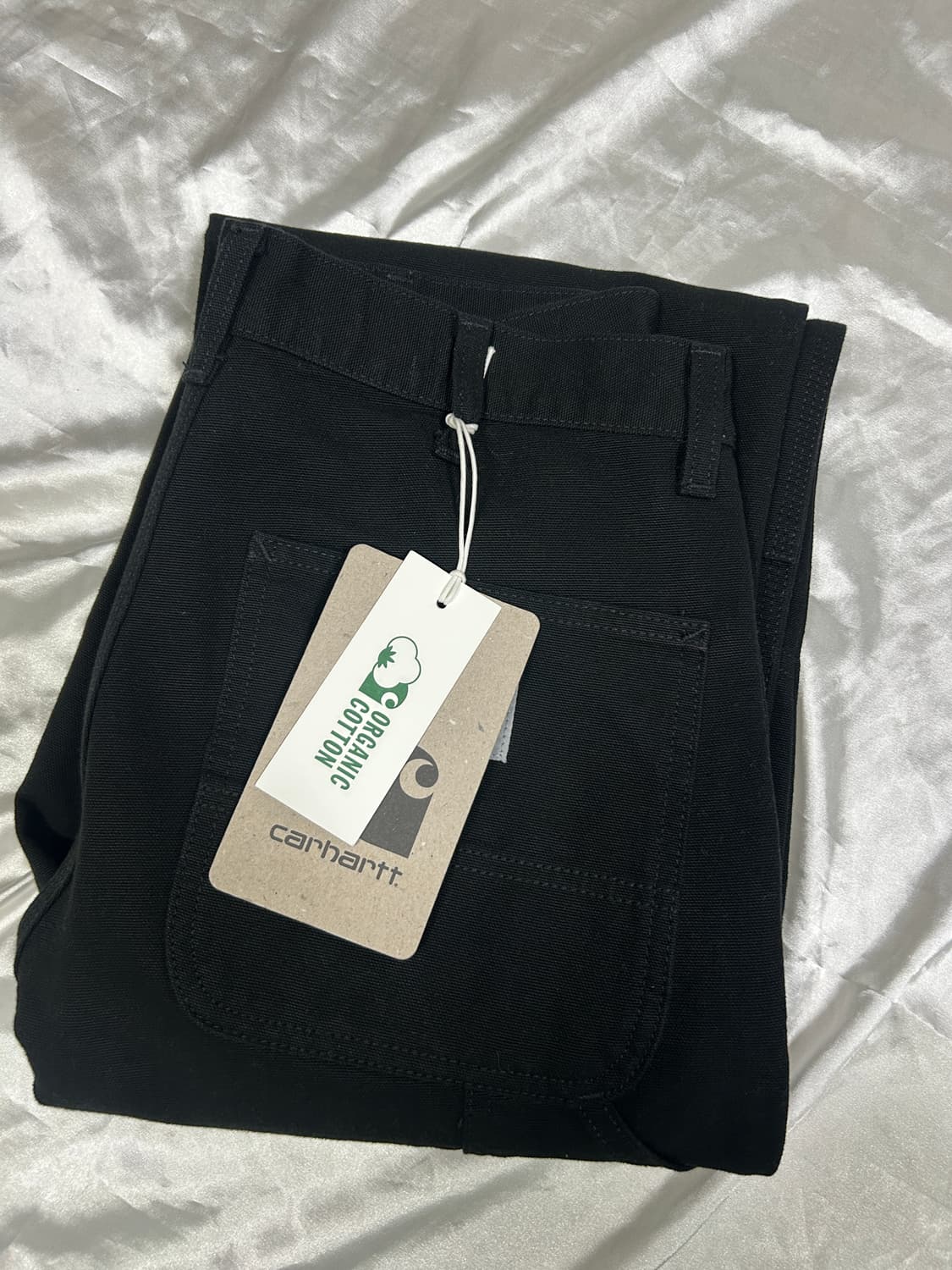 (새상품) 칼하트 WIP 디어본 캔버스 더블 니 팬츠 블랙 린스드 상품이미지7