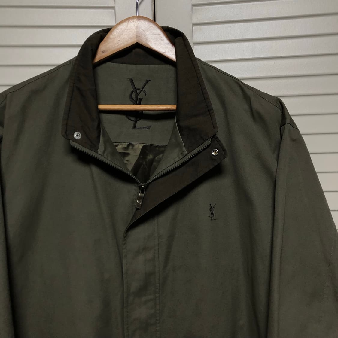 입생로랑 블루종 자켓 깔끔 남성용 딥카키 상품이미지2