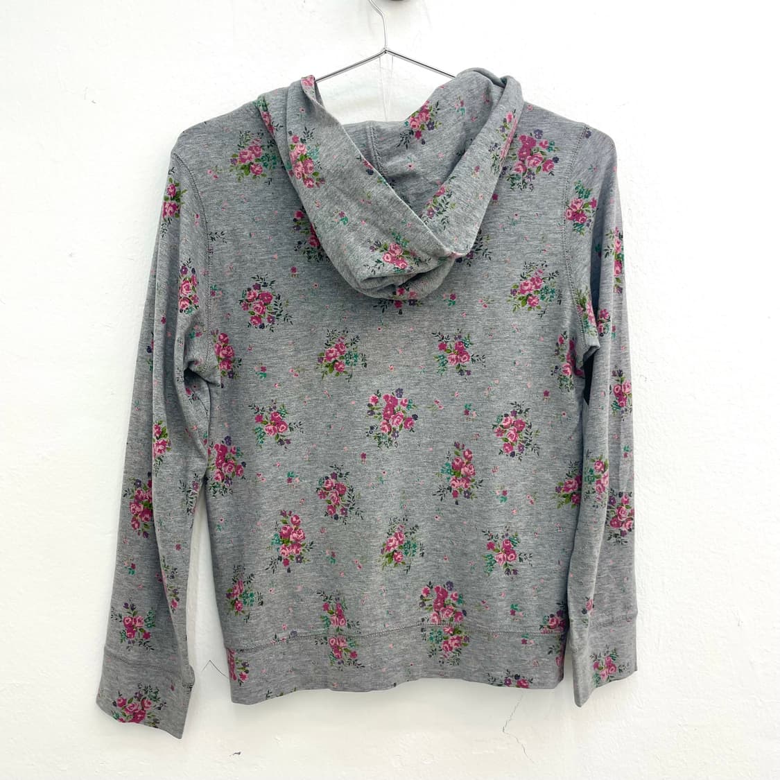 Grey flower pattern zip-up 상품이미지2