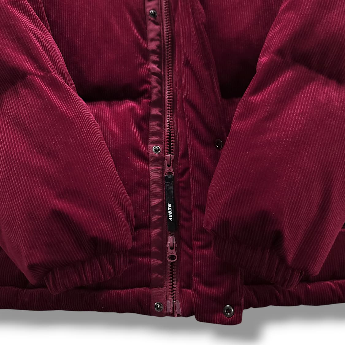 [S] 널디 버건디 코듀로이 벨벳 다운 패딩 상품이미지7