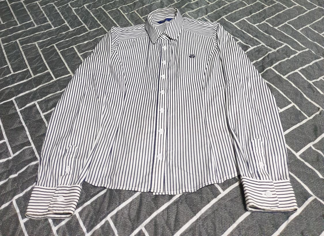 KEITH 스트라이프 긴팔 블라우스 네이비 (S) 상품이미지1