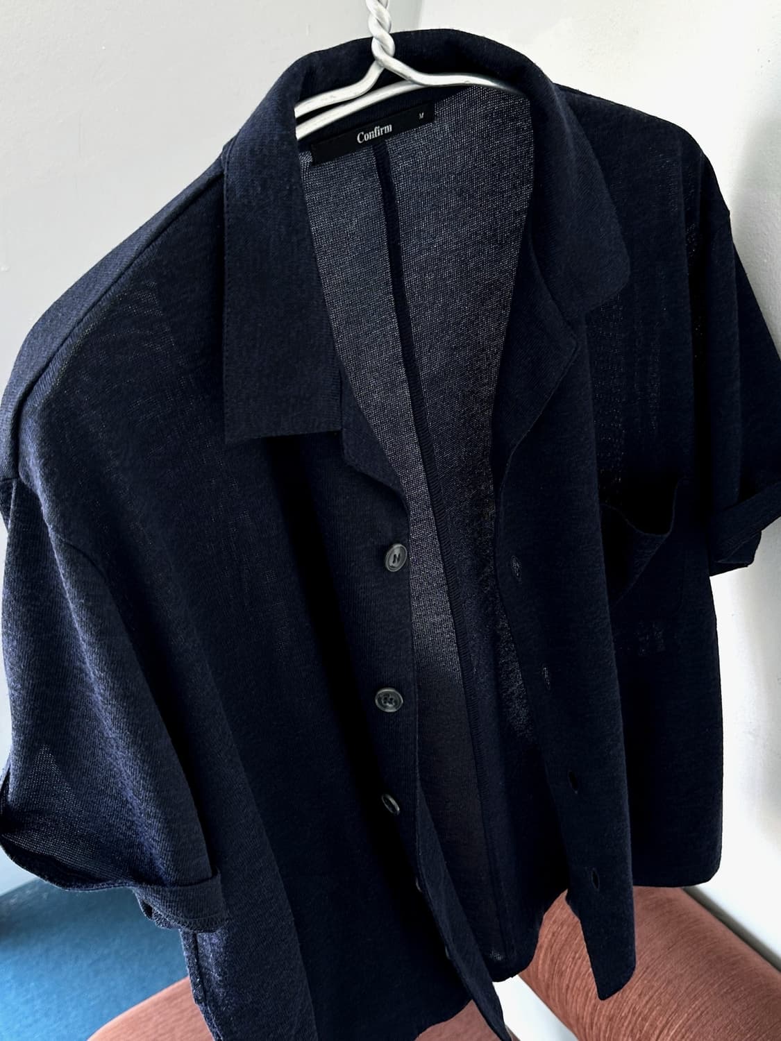 High gauge poly short sleeve knit shirke 상품이미지1