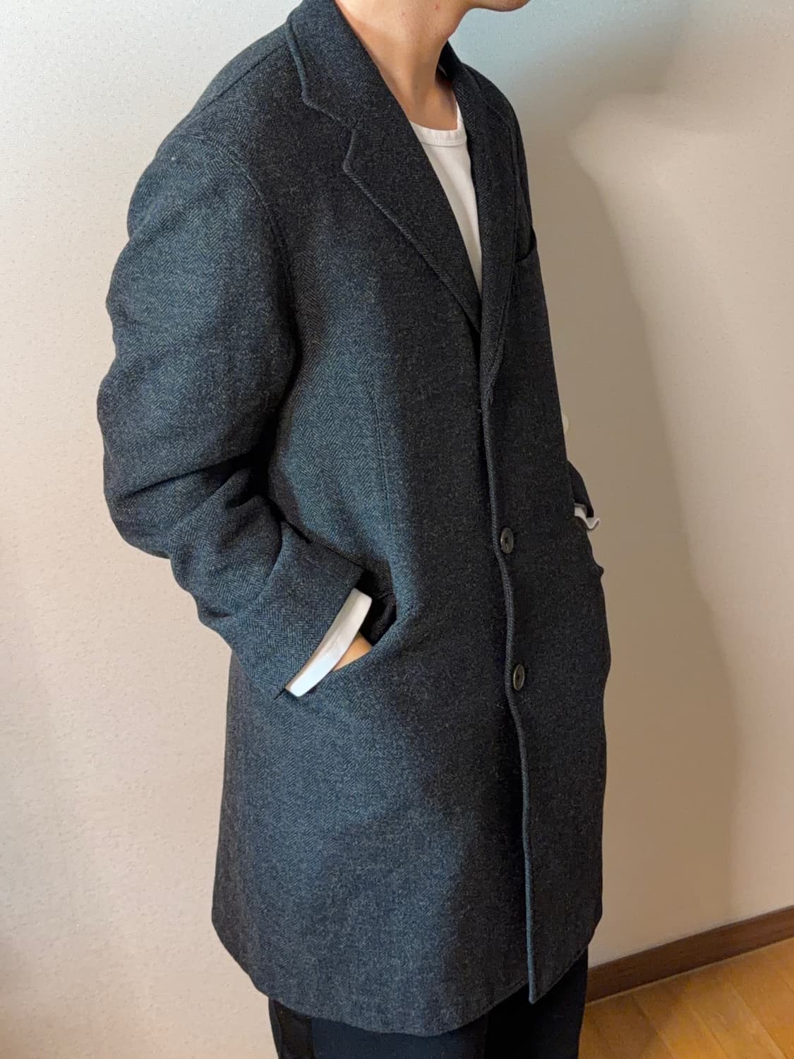 킨록앤더슨 헤링본 울 코트 상품이미지3