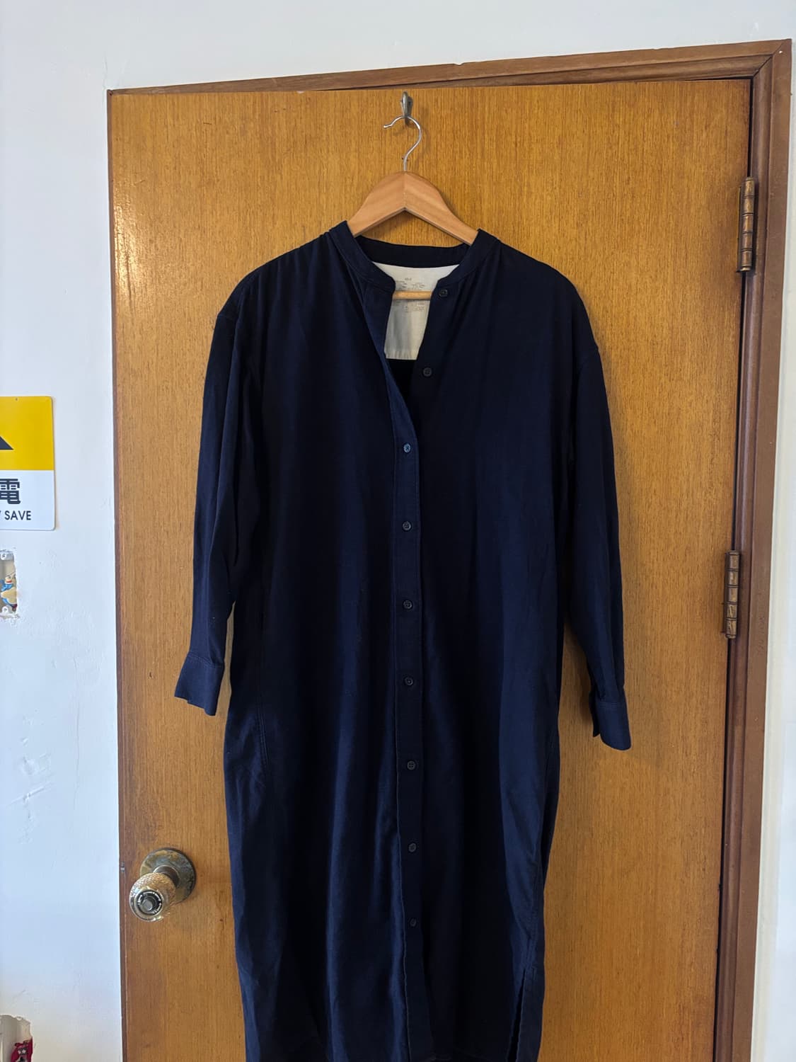 무인양품 셔츠형 롱 원피스 XS-S 네이비 상품이미지2