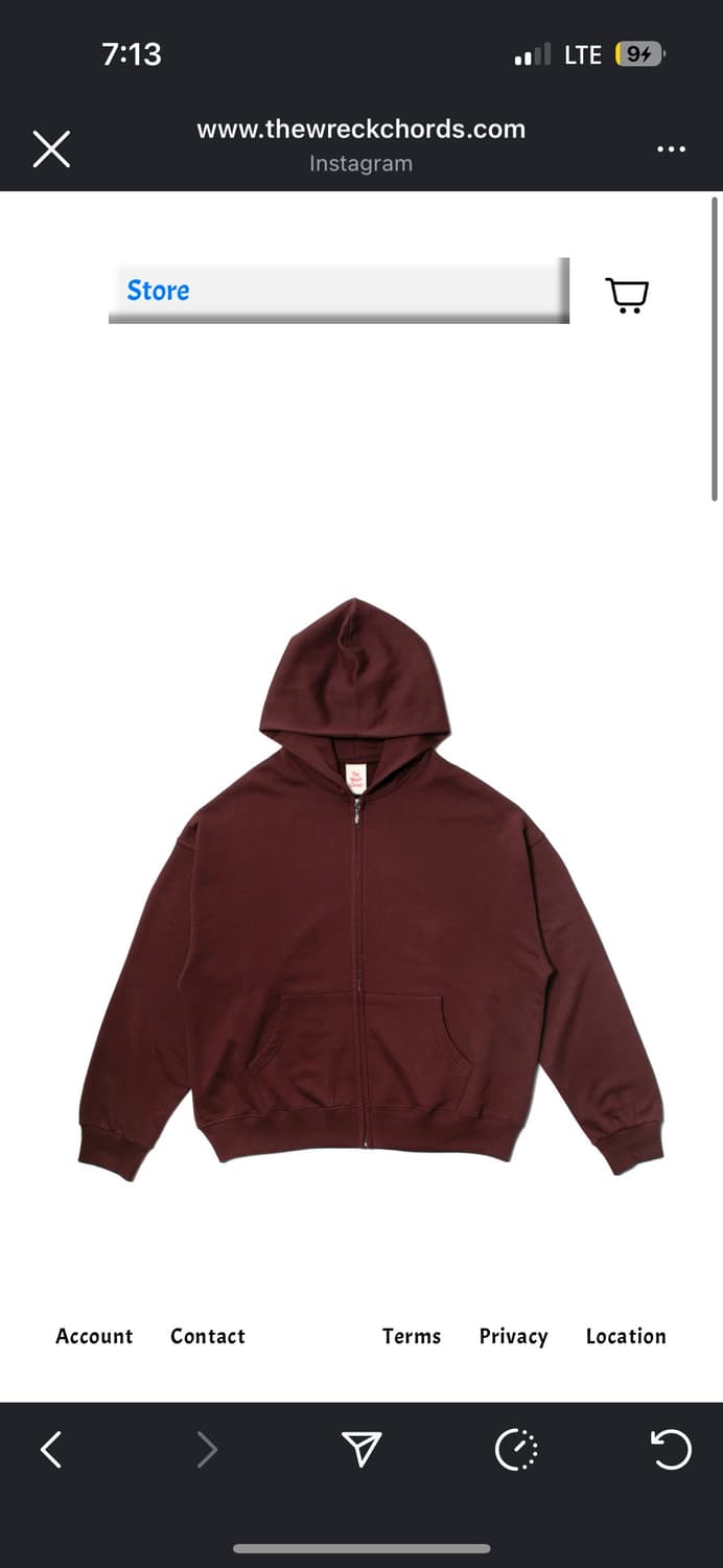 뤡코즈 후드집업 와인 (2) 상품이미지1