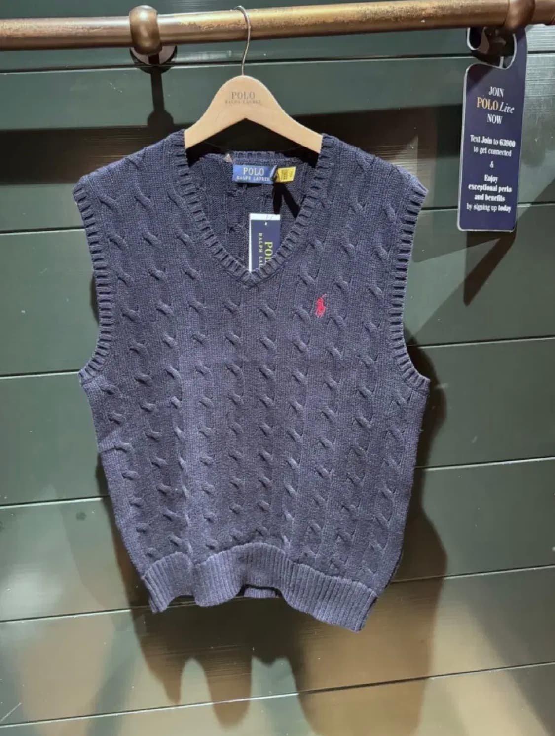 폴로 랄프로렌 꾀베기 베스트 M 아울렛 새상품 상품이미지2