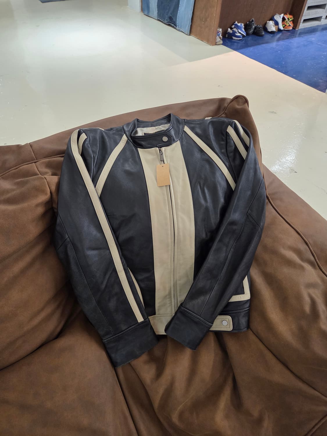 PECD 사이드라인 램스킨 레더 자켓 상품이미지3