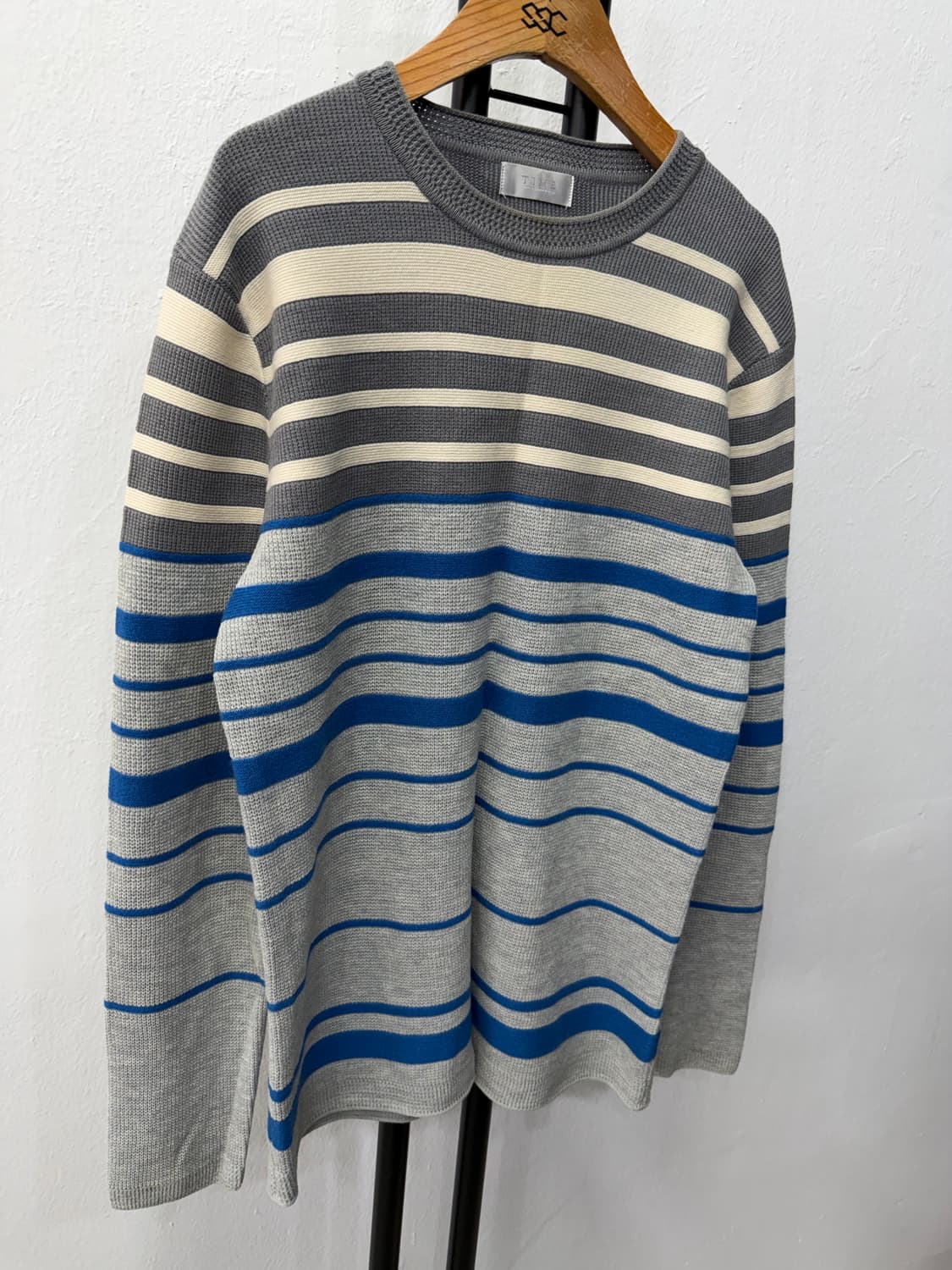 정품) 타임옴므 한섬 스트라이프 니트 95 상품이미지2