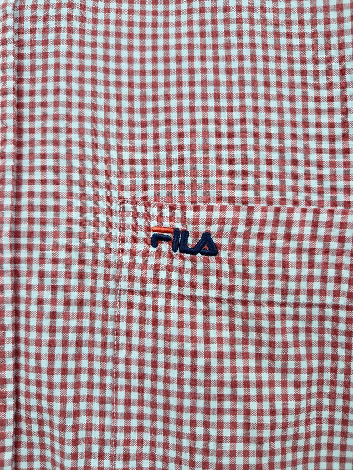 C028 JPN FILA 깅엄 체크 반팔셔츠 상품이미지5
