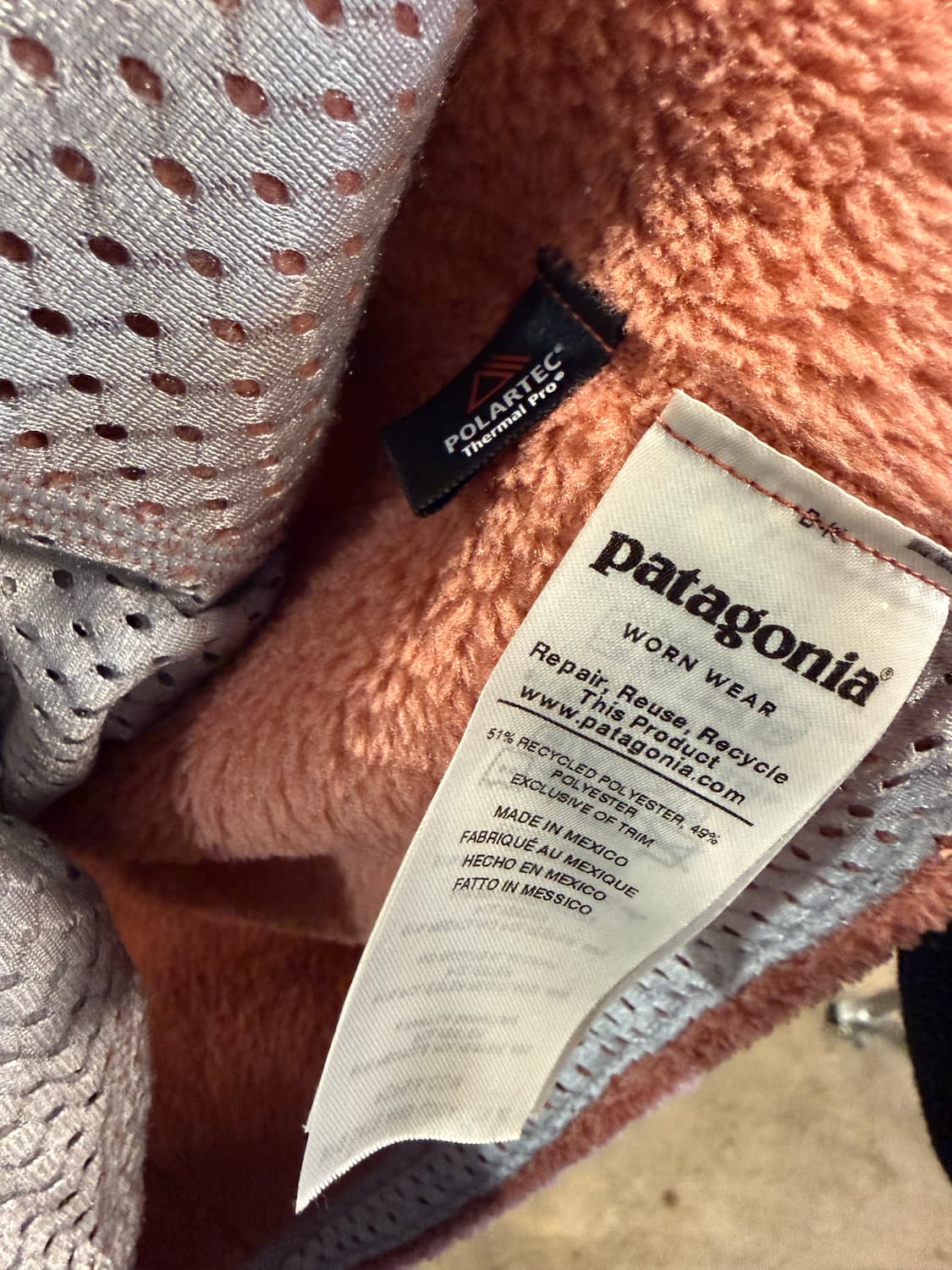 파타고니아 PATAGONIA 폴라텍 집업 플리스 핑크 XS 상품이미지6