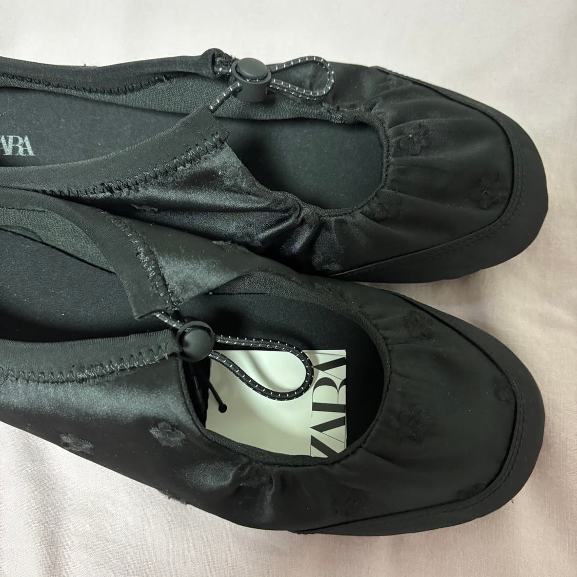 자라 새틴 발레리나 플랫 슈즈 39 (255) 새상품 상품이미지4