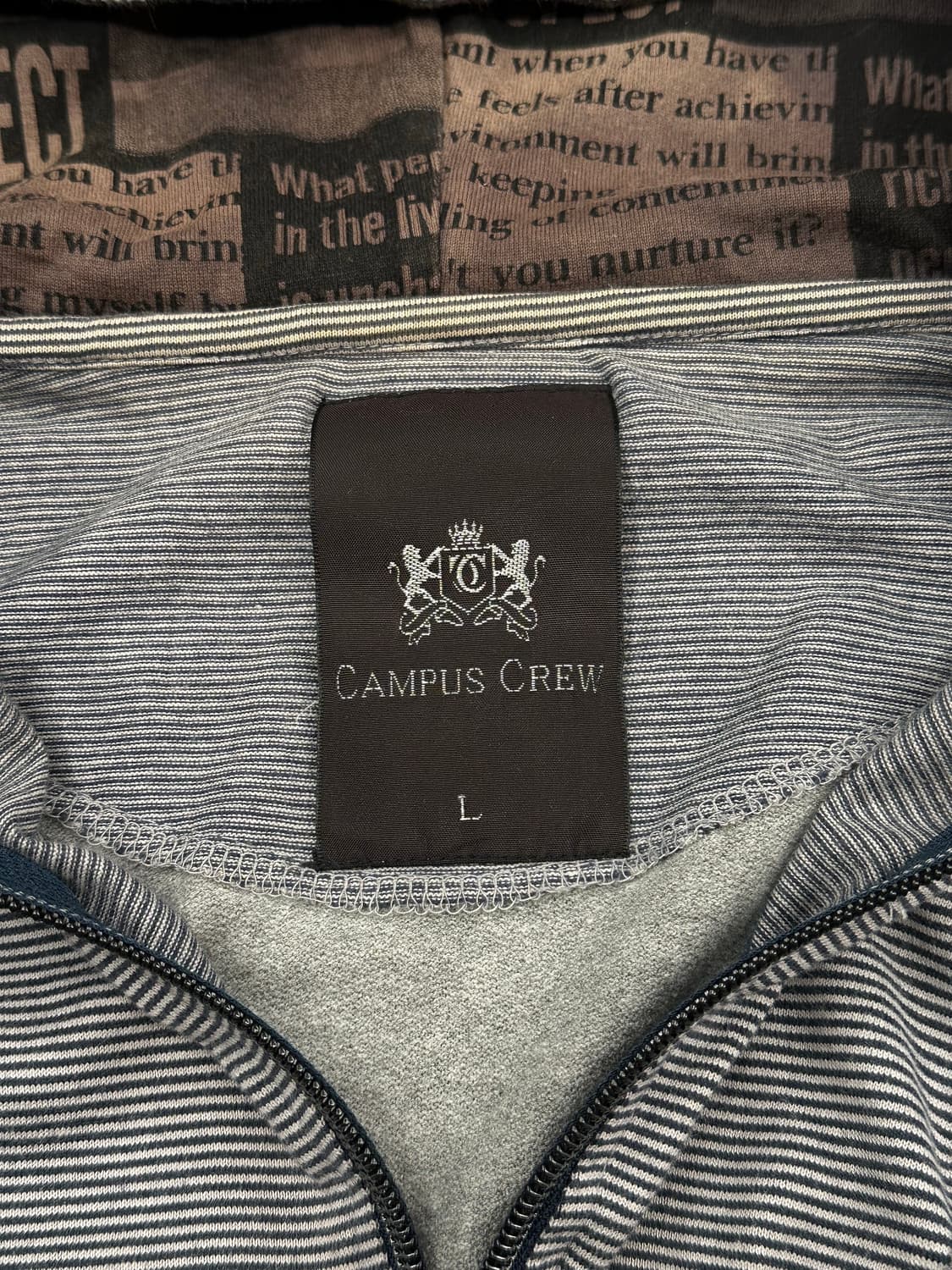 L)Japanese vintage 스트라이프 레이어드 후드집 자켓 상품이미지3