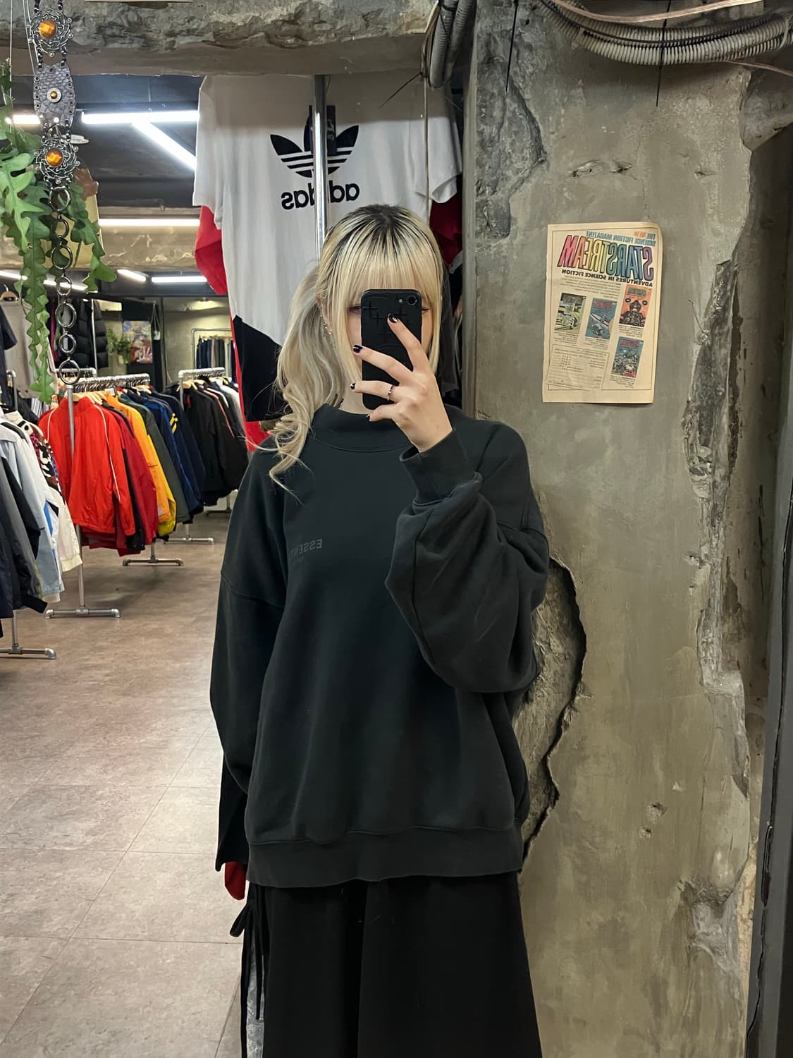 피어오브갓 이센셜 맨투맨 블랙 L   #csz1893 상품이미지2