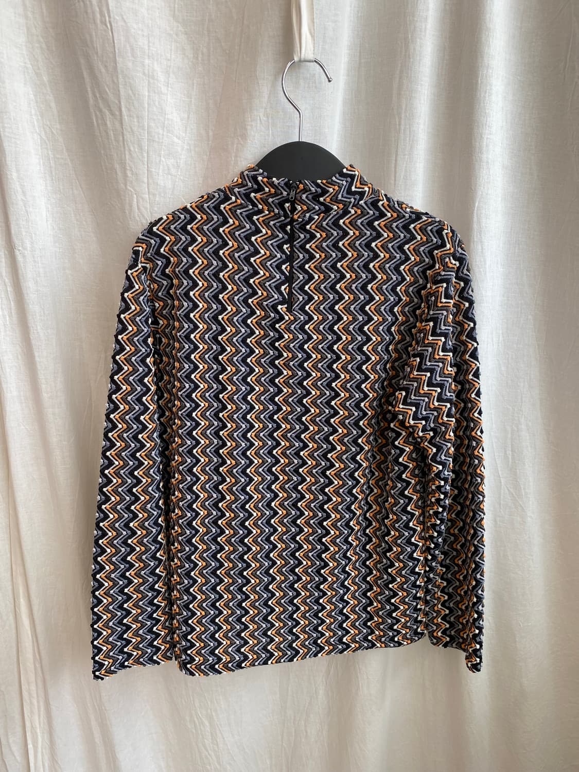 패턴 스트레치 하이넥 탑(M) 상품이미지7