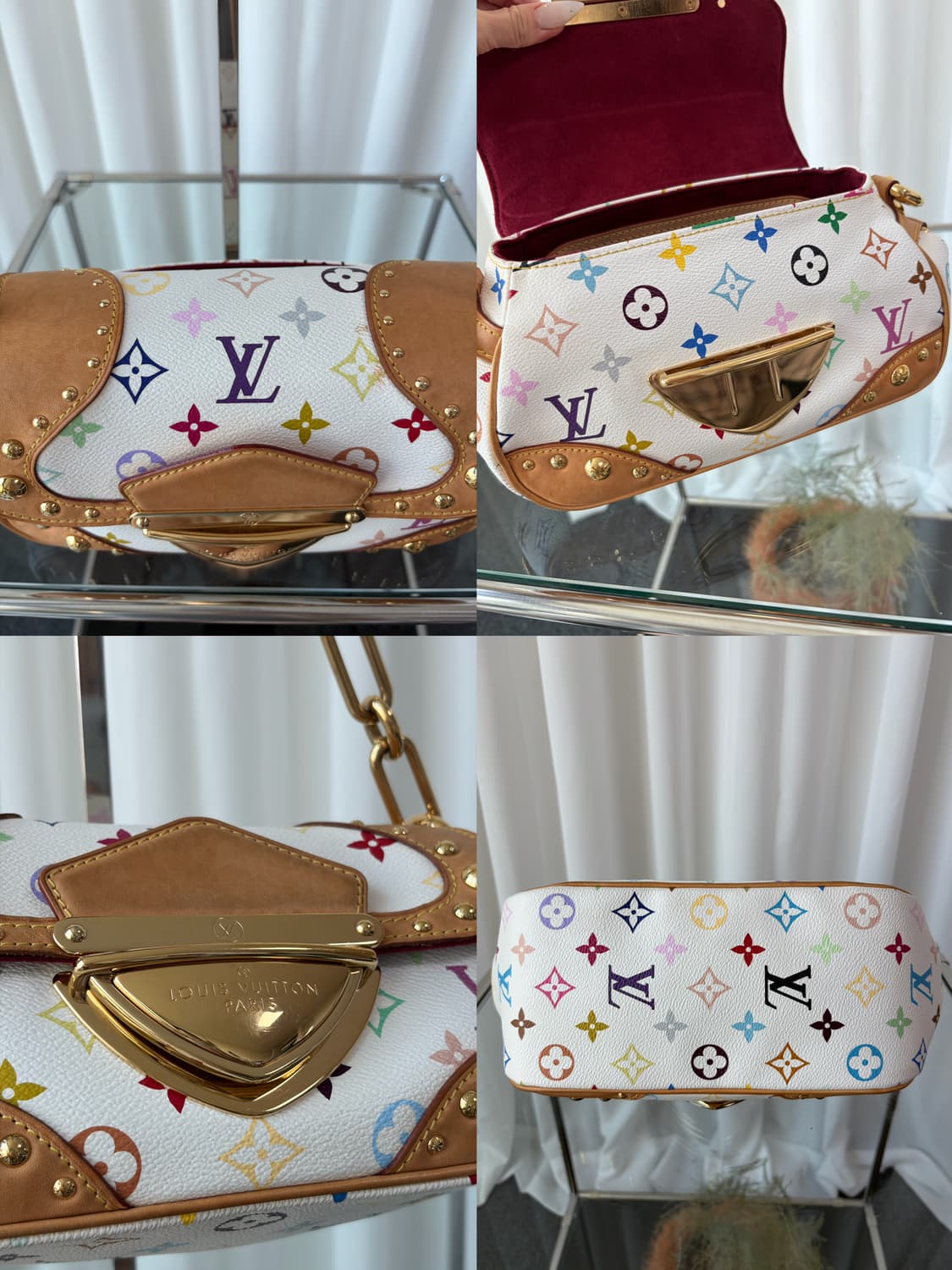 루이비통 x 무라카미 마릴린 화이트 멀티컬러 모노그램 숄더백 상품이미지7