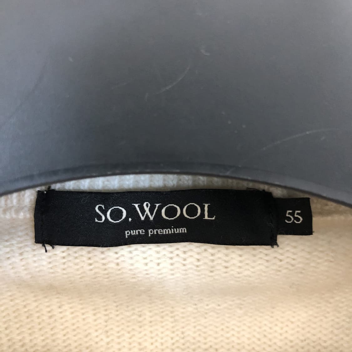 SOWOOL 쏘울 울 100% 크롭 단가라 하프집업니트 55  상품이미지5