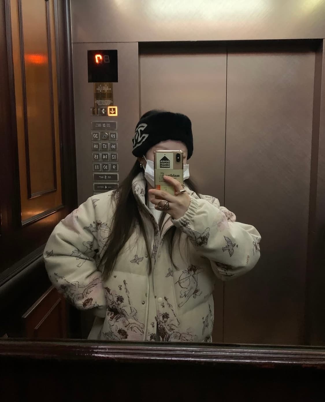 [새상품] 마블링 엔젤 자카드 패딩 푸퍼 상품이미지10