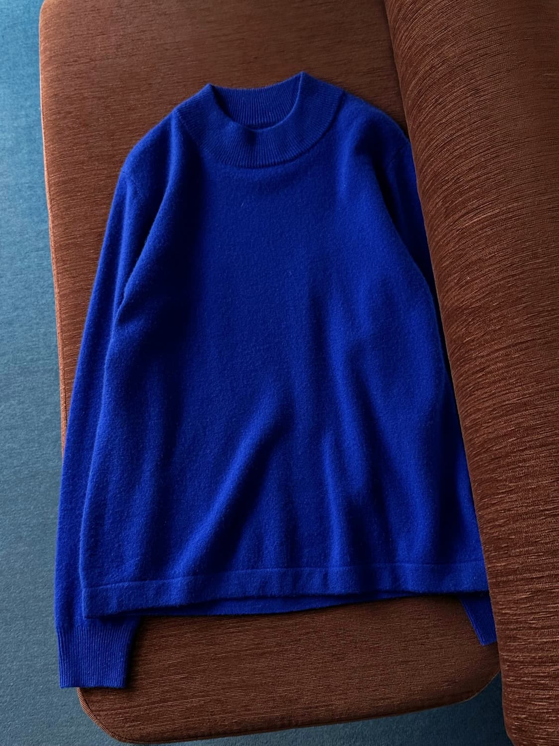 Pure cashmere design neck knit P/O 상품이미지2