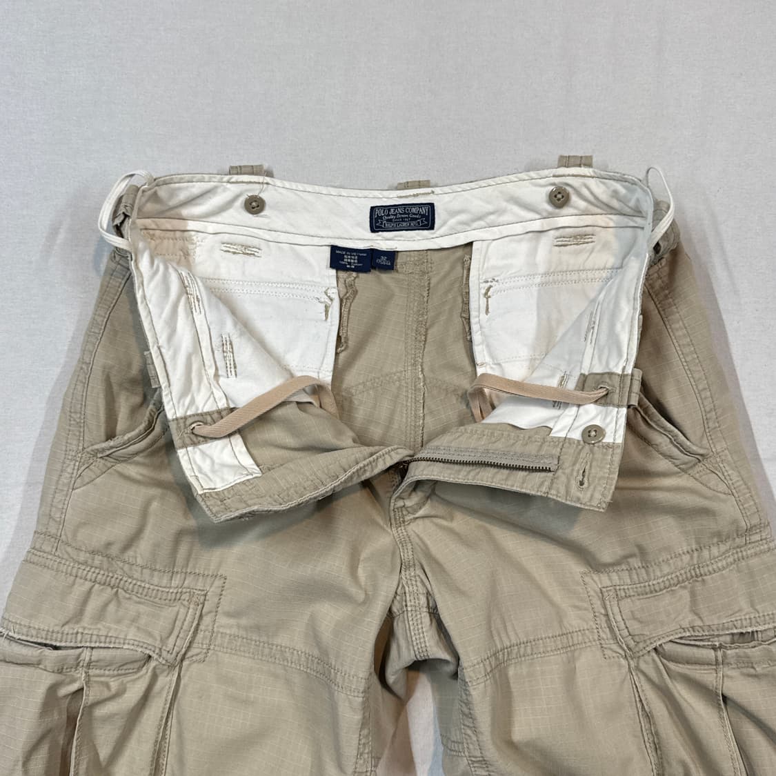 32inch) 폴로 진스 박스로고 카고 버뮤다 반바지 면바지 상품이미지7